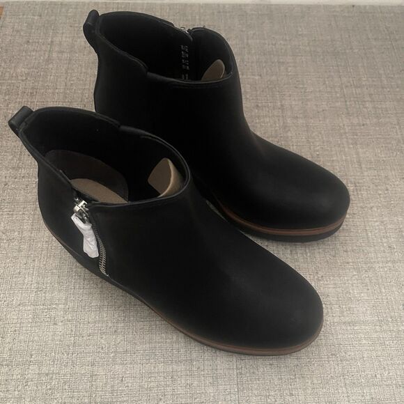 DR. SCHOLL’S Amber Wedge Ankle Bootie Size 9 Black NEW Casual Comfort Career - Picture 5 of 10